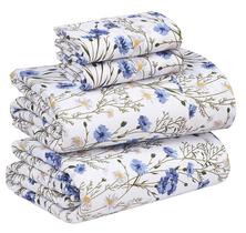 Jogo de Roupa de Cama RUVANTI Queen Algodão Percal Ervilha Doce Jogo de Roupa de Cama RUVANTI Queen Algodão Percal Ervilha Doce