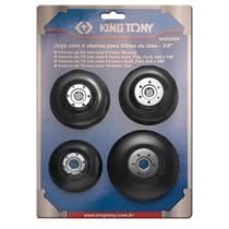 Jogo De Saca Filtro De Oleo Com 04 Pecas - 9Ae2004 - King Tony Jogo De Saca Filtro De Oleo Com 04 Pecas - 9Ae2004 - King Tony