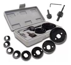 Jogo de Serra Copo 3/4" a 2.1/2" com 11 Peças Atopy Completo e Versátil Jogo de Serra Copo 3/4" a 2.1/2" com 11 Peças Atopy Completo e Versátil