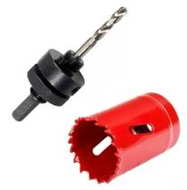 Jogo De Serra Copo 35mm Bimetal Ferro E Suporte Broca Piloto