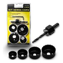 Jogo de Serra Copo 6 Peças Snel Ferramentas Kit Serra Copos para Madeira, PVC, Plástico e Gesso com Broca Guia e Adaptador
