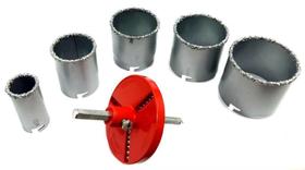 Jogo de serra copo com tungstenio para revestimento eda