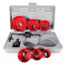 Jogo de serra copo de aço carbono com 9 peças strong