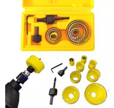 Jogo De Serra Copo Madeira Gesso Pvc 11 Peças Com Estojo Profissional Jogo De Serra Copo Madeira Gesso Pvc 11 Peças Com Estojo Profissional