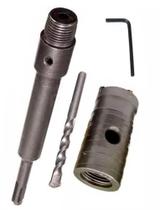 Jogo De Serra Copo Videa 35mm Pedra Concreto E Haste 250mm