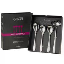 Jogo de Serviço St. James New Breeze Inox 4 Peças Elegância