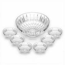 Jogo de Servir Sobremesa Vidro Raios Wolff Mesa Posta 7 Pçs