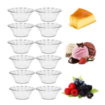Jogo de Sobremesa 12 Taças Mini Bowl Vidro Transparente Cotton 100ml Em Casa Tem