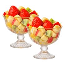 Jogo de Sobremesa 2 Taças Vidro Borda Dourada Melina Mini Bowl com Pé 200ml Haüskraft Jogo de Sobremesa 2 Taças Vidro Borda Dourada Melina Mini Bowl com Pé 200ml Haüskraft