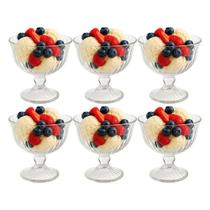 Jogo De Sobremesa 6 Taças Vidro Transparente Melina Mini Bowl Com Pé 200ml Haüskraft