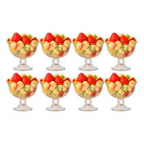 Jogo de Sobremesa 8 Taças Vidro Borda Dourada Melina Mini Bowl com Pé 200ml Haüskraft Jogo de Sobremesa 8 Taças Vidro Borda Dourada Melina Mini Bowl com Pé 200ml Haüskraft