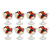 Jogo de Sobremesa 8 Taças Vidro Transparente Melina Mini Bowl com Pé 200ml Haüskraft