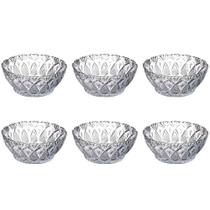 Jogo de Sobremesa Bowl 6 Pecas GRANDE de 350ml Malaga Tigela de Vidro PANAMI