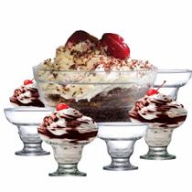 Jogo de Sobremesa de Vidro New Cancun com Taças, 7pcs Ruvolo Jogo de Sobremesa de Vidro New Cancun com Taças, 7pcs Ruvolo