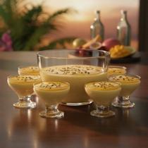 Jogo de Sobremesa de Vidro New Paradise com Taças 7 pcs Ruvolo Jogo de Sobremesa de Vidro New Paradise com Taças 7 pcs Ruvolo