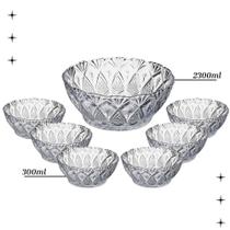 Jogo De Sobremesa Em Vidro Conjunto 7pçs Tigelas Potes Bowls - HAUSKRAFT Jogo De Sobremesa Em Vidro Conjunto 7pçs Tigelas Potes Bowls - HAUSKRAFT