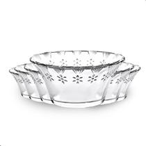 Jogo De Sobremesa Petisqueira Tigela Bowl 6peças Vidro 250ml