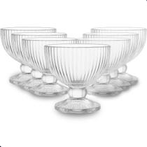 Jogo De Sobremesa Tigela Bowl 12 Peças Em Vidro Desenhado Jogo De Sobremesa Tigela Bowl 12 Peças Em Vidro Desenhado