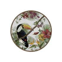Jogo de sobremesa tropicos decorado c/6pratos primeira linha