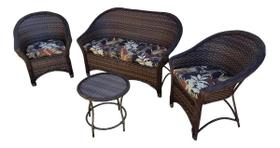 Jogo De Sofá Cadeira Mesa fibra sintética