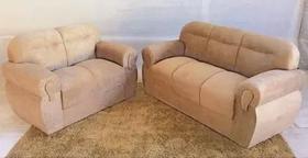 Jogo de sofá de 2 e 3 lugares Brasil Bege