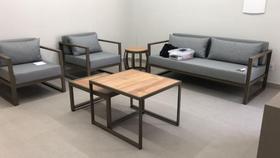 Jogo de sofá em alumínio resistente área externa e interna Jogo de sofá em alumínio resistente área externa e interna