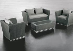 Jogo De Sofá Em Fibra Sintética Alumínio Piscina Varanda