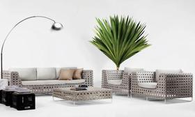 Jogo De Sofa Em Fibra Sintetica Area Externa Jardim À Vista