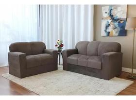 Jogo de sofá xaropinho de 2 e 3 lugares marrom