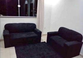 Jogo de sofá xaropinho de 2 e 3 lugares preto