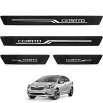 Jogo de Soleira Cerato 2012 a 2022 Texturizado 4 Peças Preto