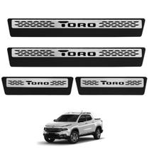 Jogo de Soleira Premium Fiat Toro 2016 a 2026 Escovada 4 Portas Jogo de Soleira Premium Fiat Toro 2016 a 2026 Escovada 4 Portas