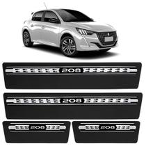 Jogo de Soleira Premium Peugeot 208 2021 Escovada 4 Portas Jogo de Soleira Premium Peugeot 208 2021 Escovada 4 Portas