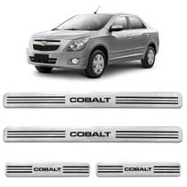 Jogo de Soleira Resinada Gm Cobalt Prata Modelo Original