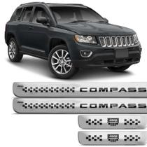 Jogo De Soleira Resinada Jeep Compass 2016 A 2018 Prata
