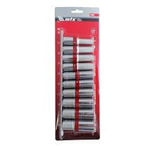 Jogo de Soquete 1/2" Sextavado Longo 10-22mm c/ 10 Peças 135909 MTX