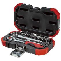 Jogo De Soquete 1/4 4 A 13 Mm Sextavado Curto 16 Peças Na Maleta R49003016 Gedore Red