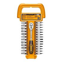 Jogo de Soquete 1/4" com 27 Peças INGCO