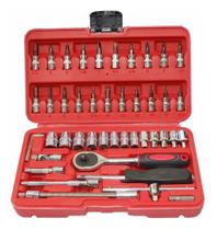 Jogo De Soquete 1/4 Sextavado Bits Pito C/ Catraca 46 Pecas - DM-620 Jogo De Soquete 1/4 Sextavado Bits Pito C/ Catraca 46 Pecas - DM-620