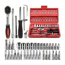 Jogo De Soquete Aço Crv 1/4 46pçs Com Maleta - Rpx-007 Jogo De Soquete Aço Crv 1/4 46pçs Com Maleta - Rpx-007