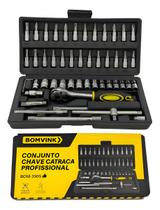 Jogo De Soquete Aço Crv 1/4 Catraca Chave Allen C/ Maleta Jogo De Soquete Aço Crv 1/4 Catraca Chave Allen C/ Maleta