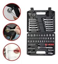 Jogo De Soquete Aço Profissional 113 Peças Com Maleta