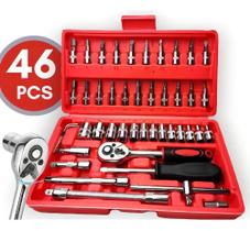 Jogo De Soquete Aristus Chave Catraca Allen Aço De 1/4 C/ Ma