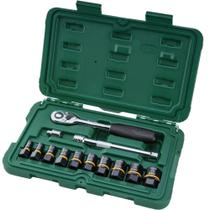 Jogo de soquete Bolt Biter 7 a 19 mm encaixe 1/4" e 3/8" com 13 peças - ST09137