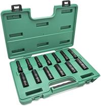 Jogo de soquete de impacto longo sata 1/2pol 10mm a 24mm c/13pcs