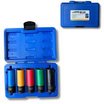 Jogo De Soquete De Impacto Para Rodas De Liga 1/2 Polegada 5 Peças - Lisfer