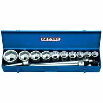 Jogo de Soquete Estriado 1" - 36 a 80mm Gedore 14 peças - 018253 Jogo de Soquete Estriado 1" - 36 a 80mm Gedore 14 peças - 018253