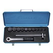 Jogo de Soquete Estriado de 3/8" à 1" e Acessórios Encaixe de 1/2" com 12 Peças - Gedore 015568 Jogo de Soquete Estriado de 3/8" à 1" e Acessórios Encaixe de 1/2" com 12 Peças - Gedore 015568