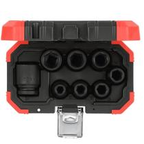 Jogo de soquete gedore sextavado impacto 1/2pol c/8pcs 10-24mm