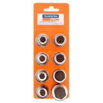Jogo de Soquete Hexagonal 1/2" Tramontina 4 a 17mm - 8 peças - 44845508 Jogo de Soquete Hexagonal 1/2" Tramontina 4 a 17mm - 8 peças - 44845508